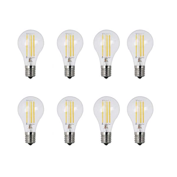 Feit Electric 75-Watt Equivalent A15 Intermediate-Base Dimmable Filament Clear Glass LED Ceiling Fan Light Bulb in Daylight (8-Pack)