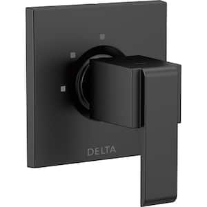 Ara 1-Handle Wall Mount Diverter Trim Kit in Matte Black (Valve Not Included)