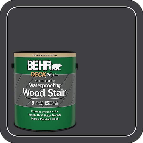 1 gal. #HDC-MD-04 Totally Black Solid Color Waterproofing Exterior Wood Stain