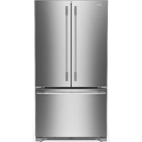 36 in. 20 cu. ft. Counter-Depth French Door Refrigerator in PrintShield Stainless with Internal Water Dispenser