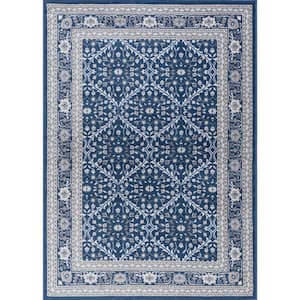 Madison Oriental Navy 4 ft. x 6 ft. Indoor Area Rug