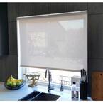 Cut-to-Size 43 in. W x 73 in. L Tan Cordless Solar Screen Roller Shade