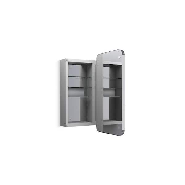 Verdera 15 in. W x 30 in. H Rectangular Framed Medicine Cabinet with Mirror in Polished Chrome