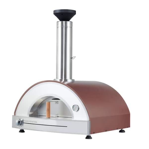 Pronto 20 in. x 24 in. Counter Top Oven, Natural Gas Hybrid, Outdoor Pizza Oven in Cappuccino
