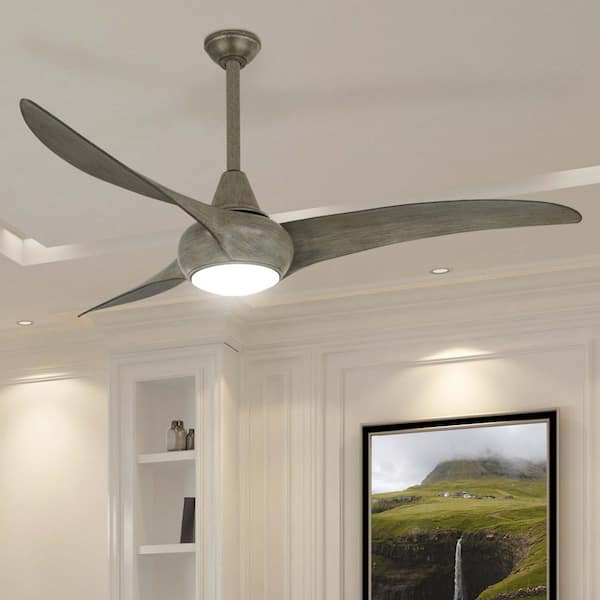 MINKA-AIRE Light Wave 52 in. LED Indoor Driftwood Ceiling Fan with