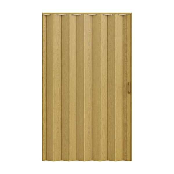 Spectrum Via 48 in. x 80 in. Oak Vinyl Accordion Door with