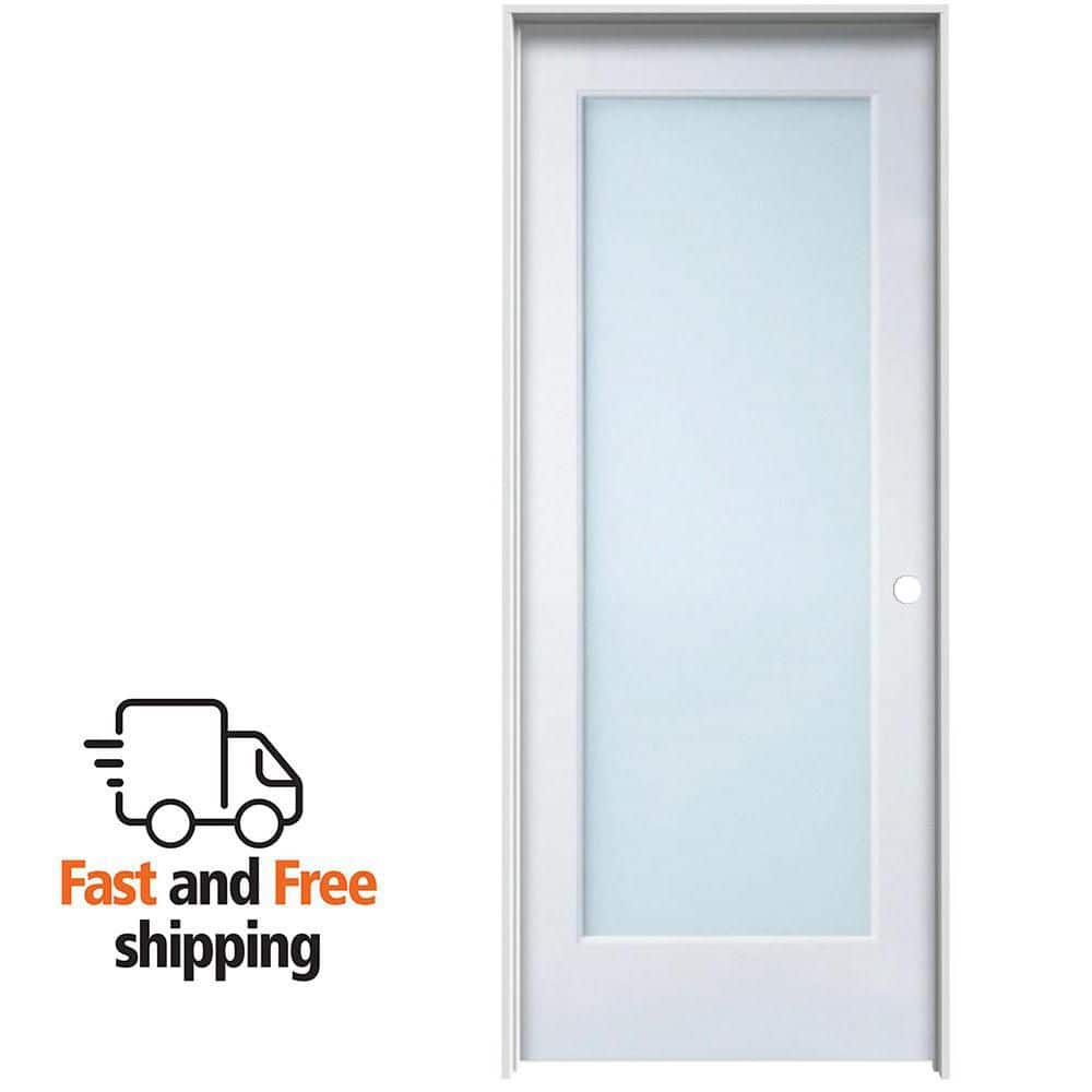mmi MMI DOOR White Laminate 32 in. x 80 in. Left Hand Full Lite Primed
