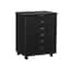 Linon Home Decor Mcleod Black 8 Drawer Rolling Storage Organizational ...