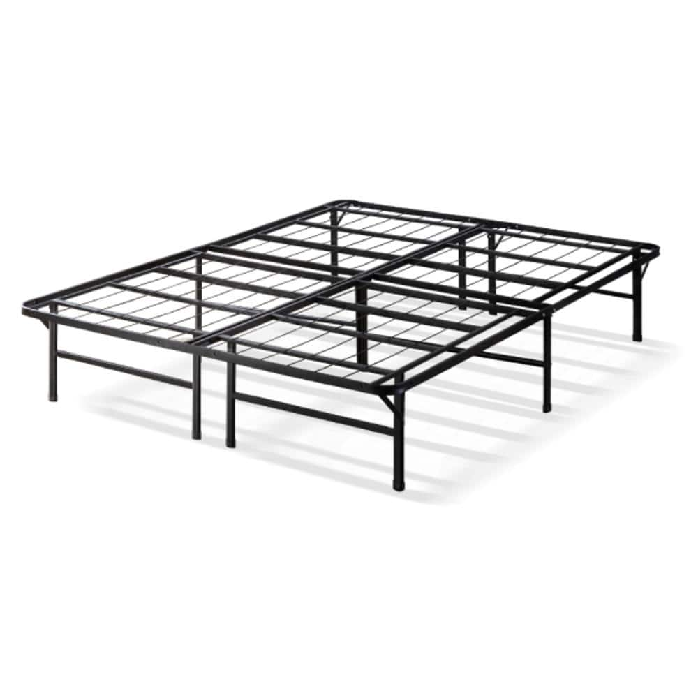 Mellow 14 In. Black Full Bifold Metal Platform Bed Frame, Heavy Duty 