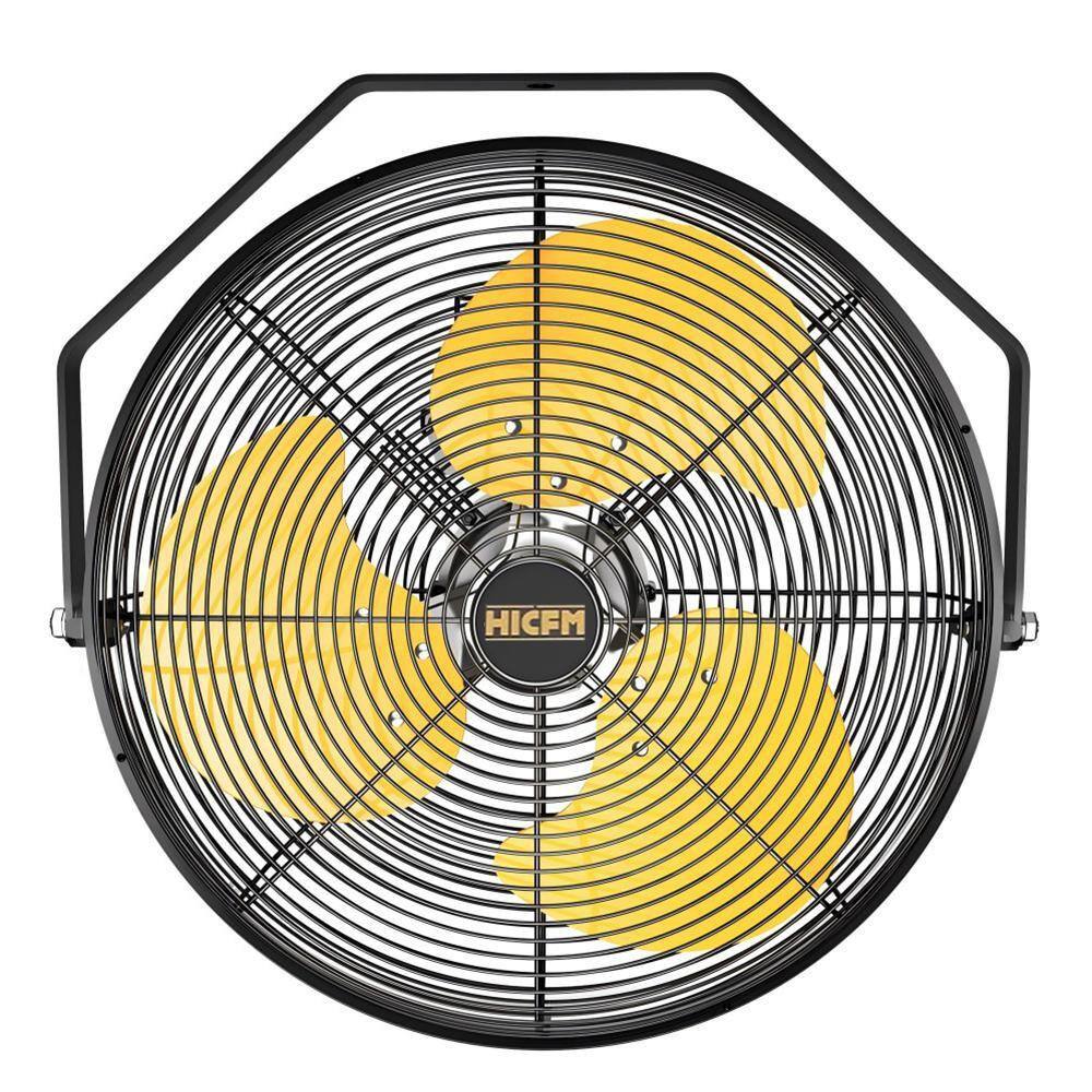 12 in. 3-Speed High Velocity Wall Mounted Fan In Yellow, with IP44 Enclosure Motor, Metal Structure, 180° Tilting price history on PriceWatchPro