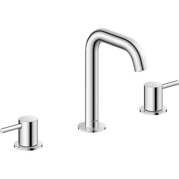 Duravit DuraCircle 8 in. Widespread Double Handle Bathroom Faucet with Drain Kit Included in Chrome