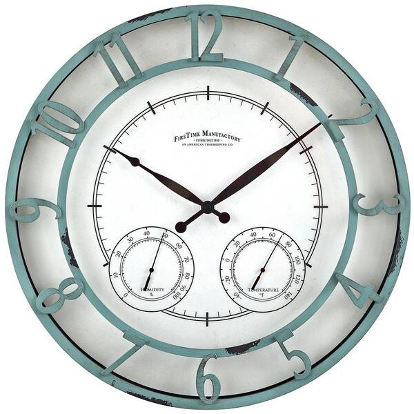 FirsTime & Co. 18 in. Round Laguna Outdoor Clock