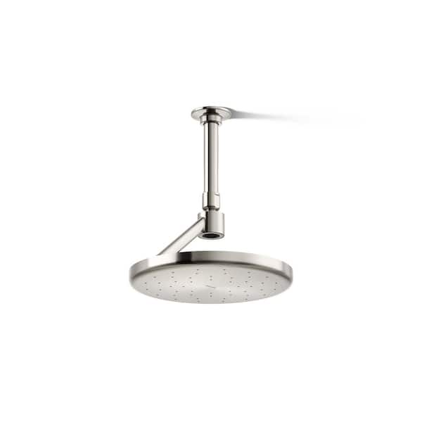 KOHLER Statement Open Rain Iconic 1-Spray Patterns 1.75 GPM 8 in. Ceiling Mount Fixed Shower Head in Vibrant Polished Nickel