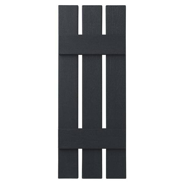 Ply Gem 12 in. x 39 in. Polypropylene 3-Board Open Board and Batten Shutters Pair in Blackwatch Green