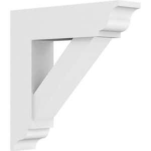 3 in. x 16 in. x 16 in. Traditional Bracket with Traditional Ends, Standard Architectural Grade PVC Bracket