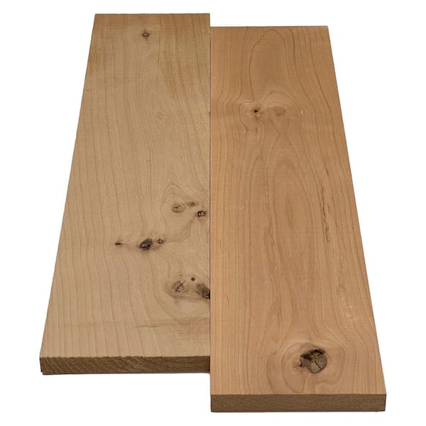 Swaner Hardwood 1 in. x 6 in. x 8 ft. Knotty Alder S4S Board (2-Pack)