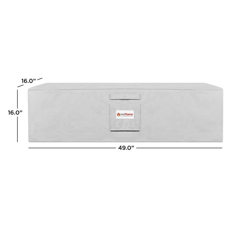 Light Gray Polyester Fire Pit Protective Cover