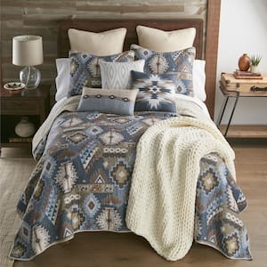 Tohatchi UCC 3-Piece Tan Polyester Queen Quilt Set