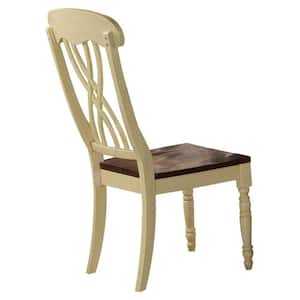 Dylan Buttermilk and Oak Wood, Veneer, Composite Wood Side Chair