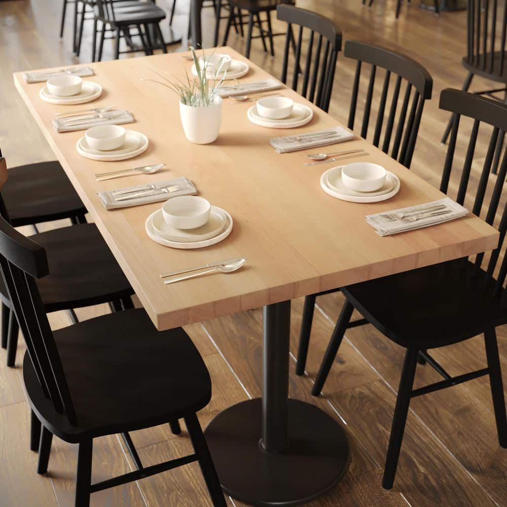 Bennett 1-Piece 1.5 in. Thick Rectangle Natural Solid Wood Top Indoor Dining Table Top Only Seats 6