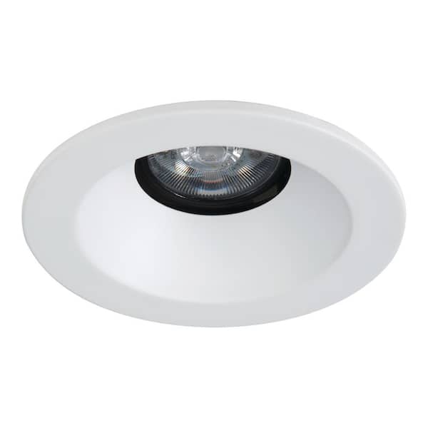 HALO 1440 Series 4 in. White Tiltable Conical Reflector with White Recessed Trim and White Flange