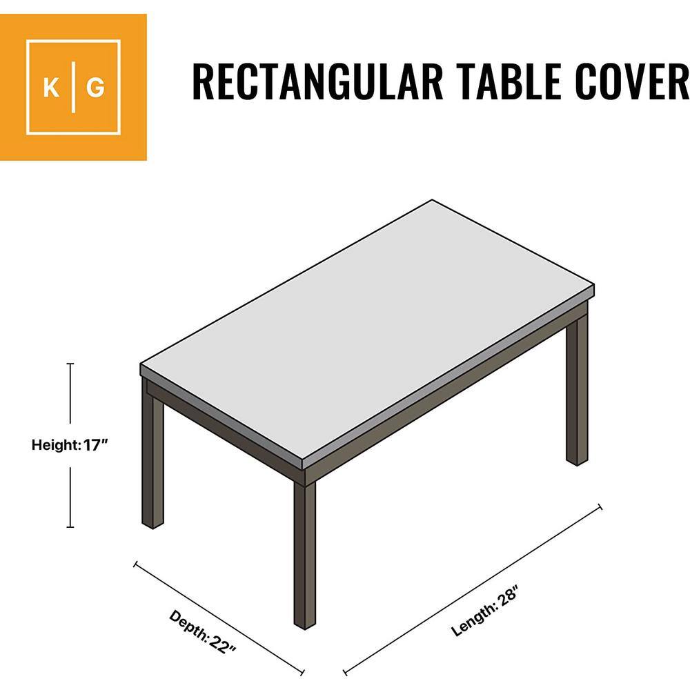 Heavy-Duty Gray Waterproof Outdoor Coffee Table Cover