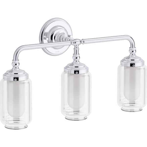 Artifacts 3-Light Polished Chrome Wall Sconce
