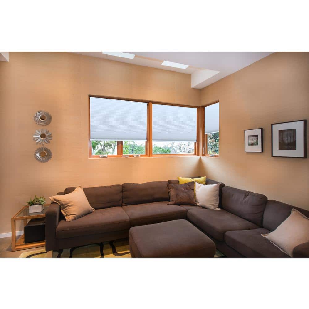 White Cordless Blackout Cellular Fabric Indoor Shade 30" x 64"