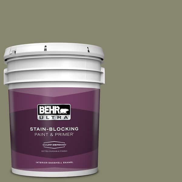 BEHR ULTRA 5 gal. #400F-6 Grasshopper Wing Extra Durable Eggshell Enamel Interior Paint & Primer