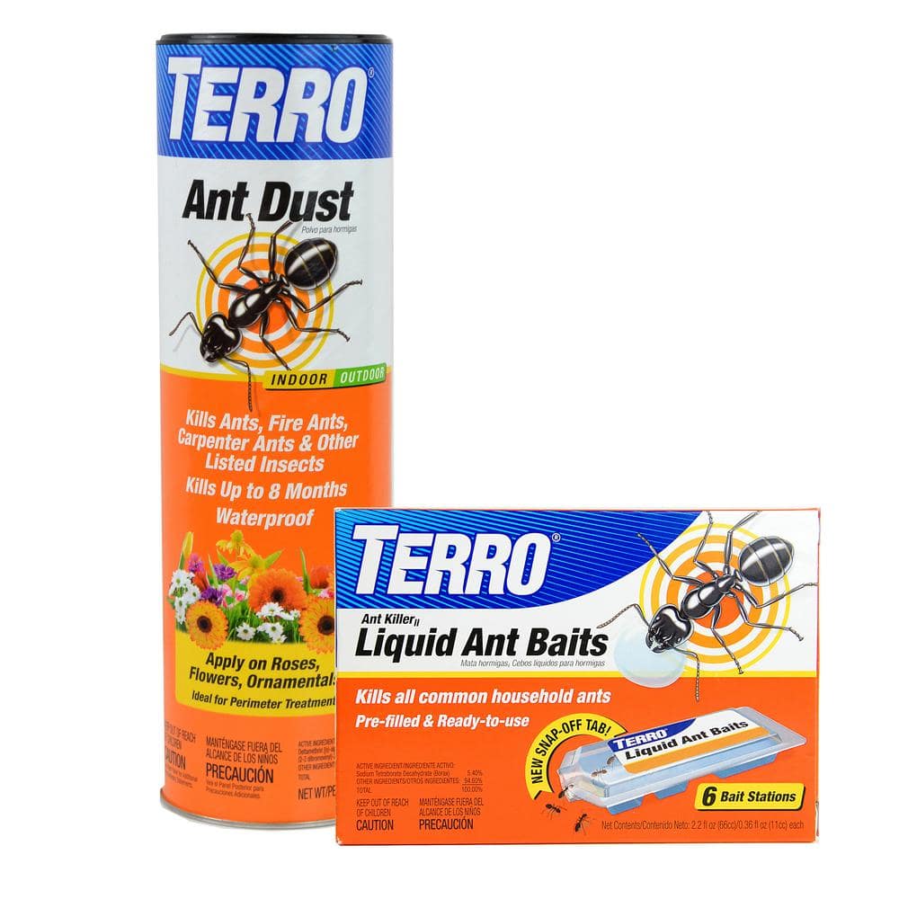 TERRO Liquid Ant Bait Killer and Ant Dust T300T600-THDVB - The Home Depot