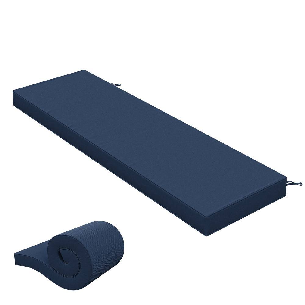 45 in. x 18 in. x 3.5 in. Rectangular Outdoor Porch Swing Bench Cushion Navy price history on PriceWatchPro