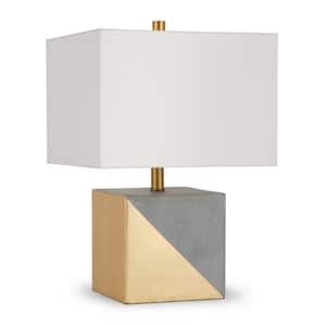 Severin 18-1/2 in. Gold Dipped Concrete Table Lamp
