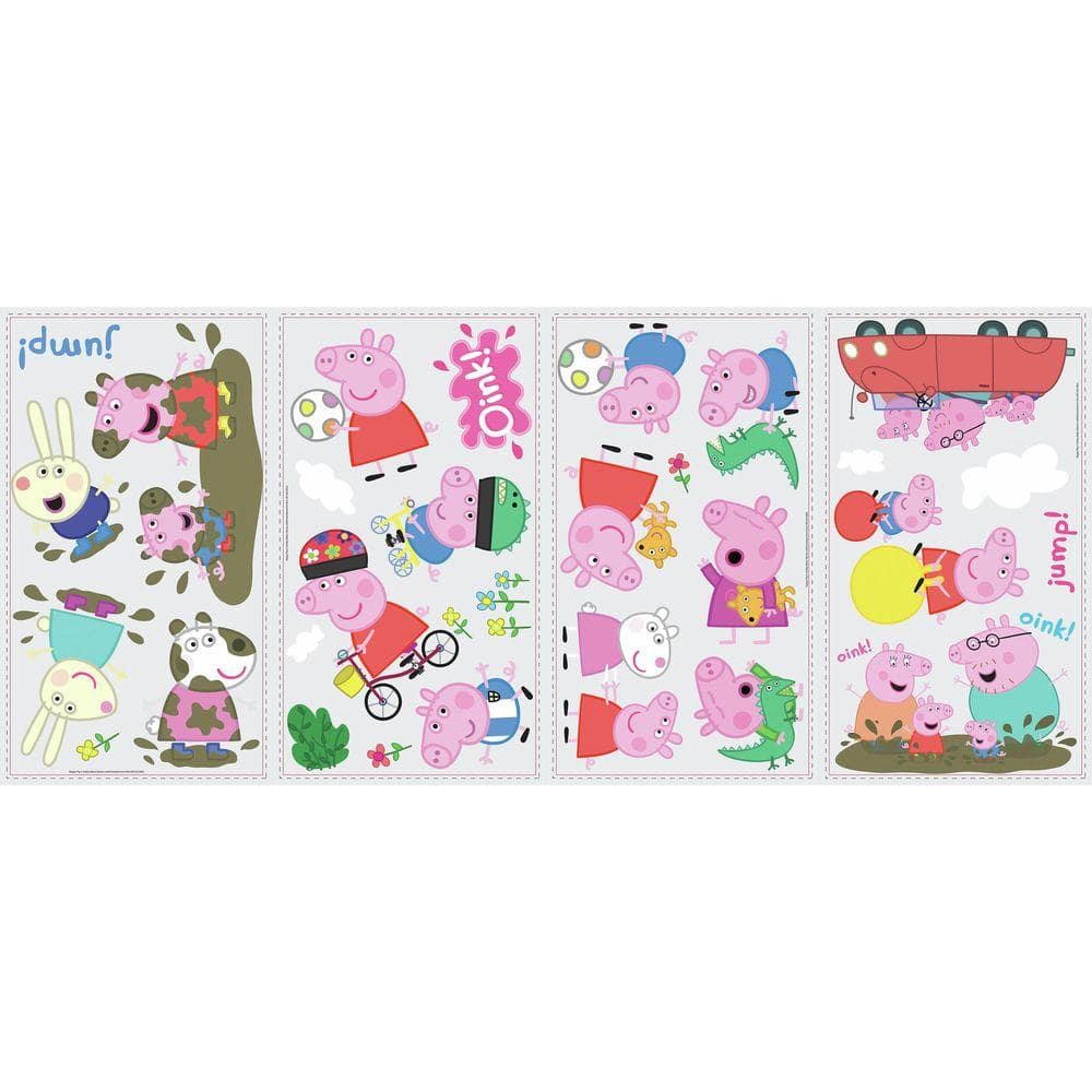 Peppa Pig Multicolor Peel and Stick Nursery Wall Decals