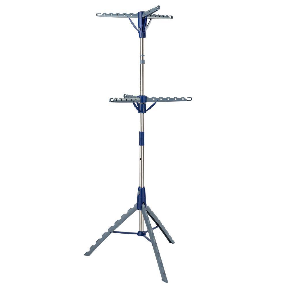 HoneyCanDo 28.5 in. W x 73.5 in. H Chrome Steel Collapsible Tripod