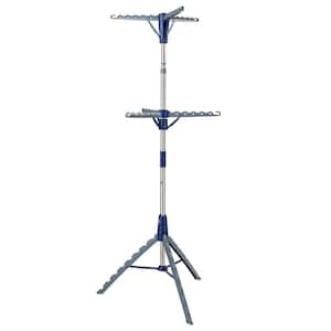 28.5 in. W x 73.5 in. H Chrome Steel Collapsible Tripod Clothes Drying Rack (2-Tier)