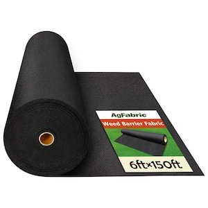 6 ft. x 150 ft. Heavy Non-Woven Ground Cover Weed Barrier Fabric for Gardening Mat and Raised Bed, Weed Control