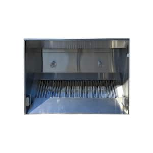 8 ft. W Ducted Commercial Kitchen Range Hood in Stainless Steel