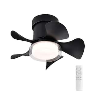 Blade Span 21 in. Indoor Matte Black Modern Ceiling Fan with Remote Control