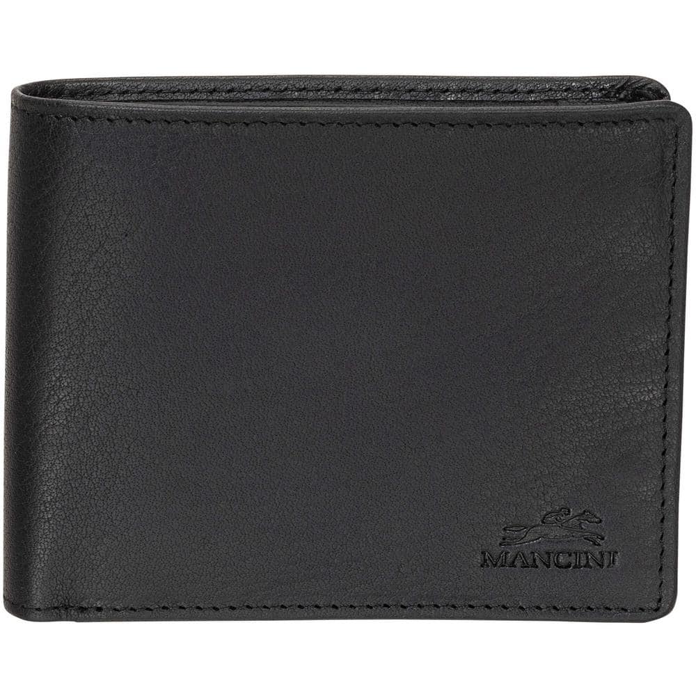 MANCINI Buffalo RFID Secure Left Wing Wallet 99-54154-Black - The Home ...