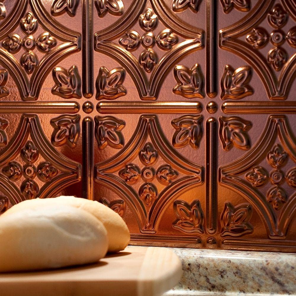 Oil Rubbed Bronze Traditional Decorative Vinyl Backsplash Kit