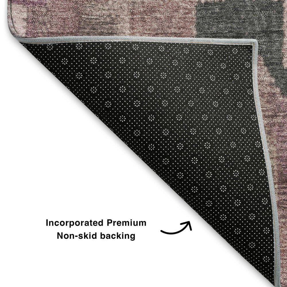 Mayfield Premium Machine Washable Abstract AMF1894 Rust 9 ft. x 12 ft. Area Rug - thumbnail 9