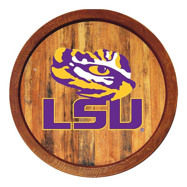 The Fan-Brand 20 in. LSU Tigers "Faux" Barrel Plastic Decorative Sign