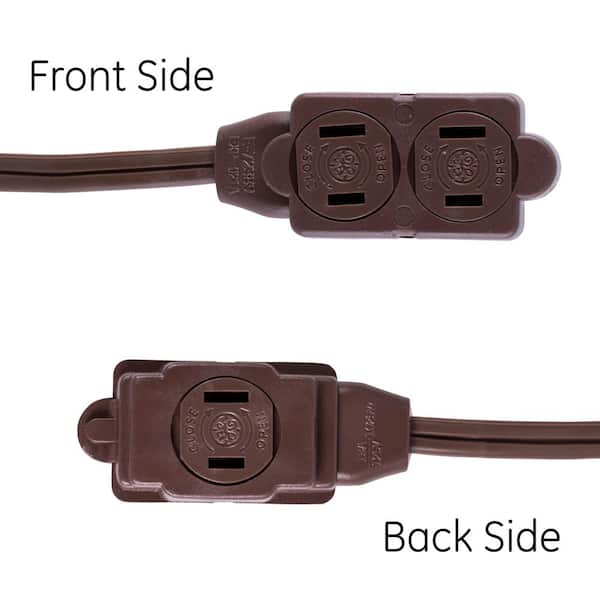 GE Extension Cord, Brown, 15-Feet