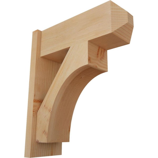 Ekena Millwork 8 in. x 24 in. x 20 in. Douglas Fir Westlake Craftsman Smooth Outlooker