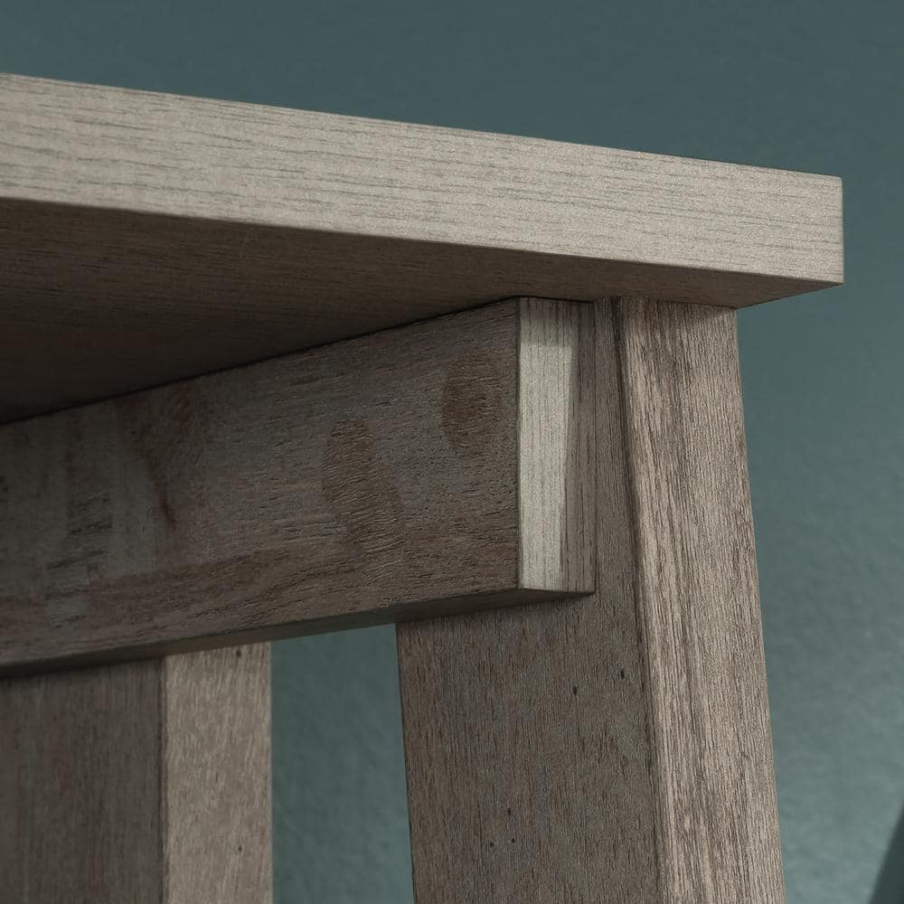 Mystic Oak Adjustable 5-Shelf Bookcase with Cubes