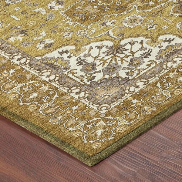 Chantille Machine Washable Indoor/Outdoor Abstract ACN2854 Walnut 3 ft. x 5 ft. Area Rug