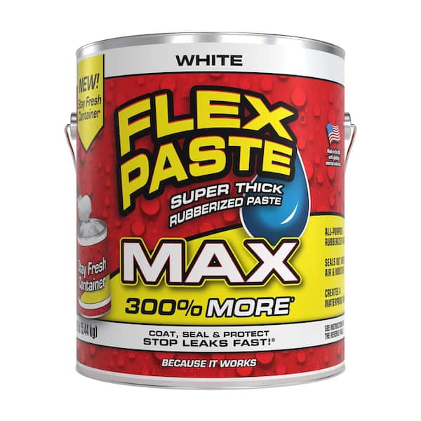 FLEX SEAL FAMILY OF PRODUCTS Flex Paste MAX Net Wt 12 lb. White All Purpose Strong Flexible Watertight Multipurpose Sealant