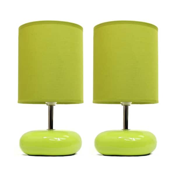 Simple Designs 10 5 In Green Stonies, Second Hand Ceramic Table Lamps