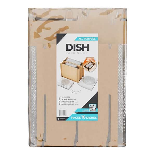 Dish-Packing Kit for Kitchen, holds 16 Dishes
