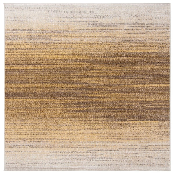 SAFAVIEH Adirondack Gold/Ivory 4 ft. x 4 ft. Gradient Square Area Rug